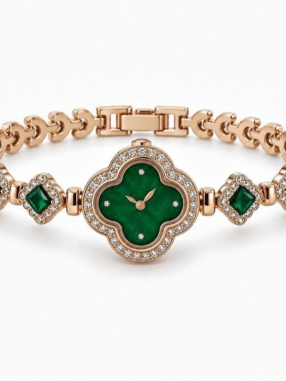 Green & Rose Gold Watch Like New